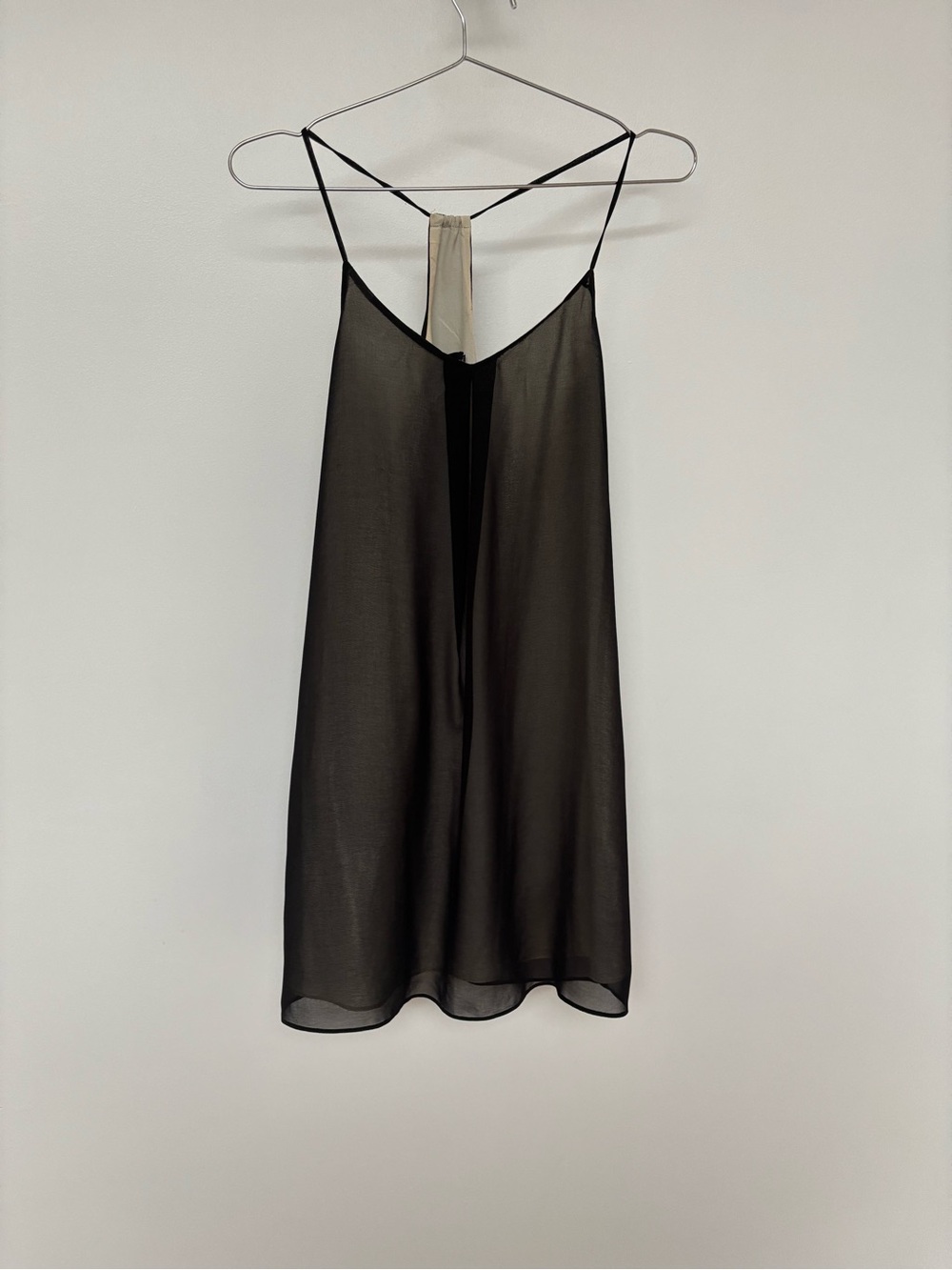 Ark & Co Black Sheer Panel Slip Dress